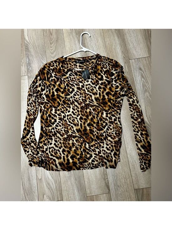 INC International Concepts Tops - INC International Concepts Leopard Print Long Sleeve Top
